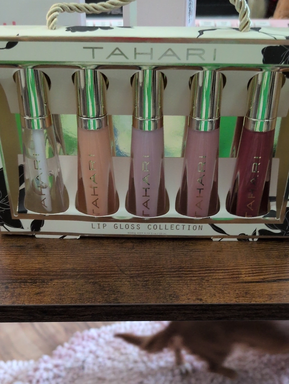 Tahari Lip Gloss Set — Clear, Nude, Mauve, Dusty Rose & Berry